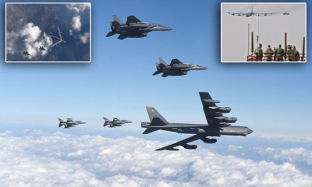 Pesawat Pembom B-52 Lintasi Perbatasan Tanggapi Bom Hidrogen Korut